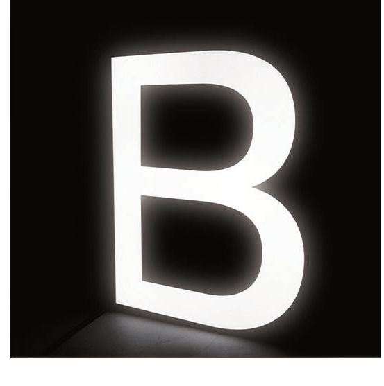 Front-lit letters example